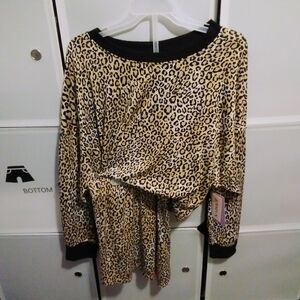 Joyspun Women's Long-sleeved Top And Shorts Sleep Set  Sz: XL (16-18)